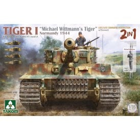 1:35 ' Michael Wittmanns Tiger ' Pz.Kpfw. VI Ausf. E Tiger I Late/Late COMM. With Zimmerit Normandy 1944 2 in 1 Tank Model Kit