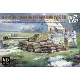 1:35 PaK40 Anti-Tank gun with Winter Artillery Crew Military Model Kit