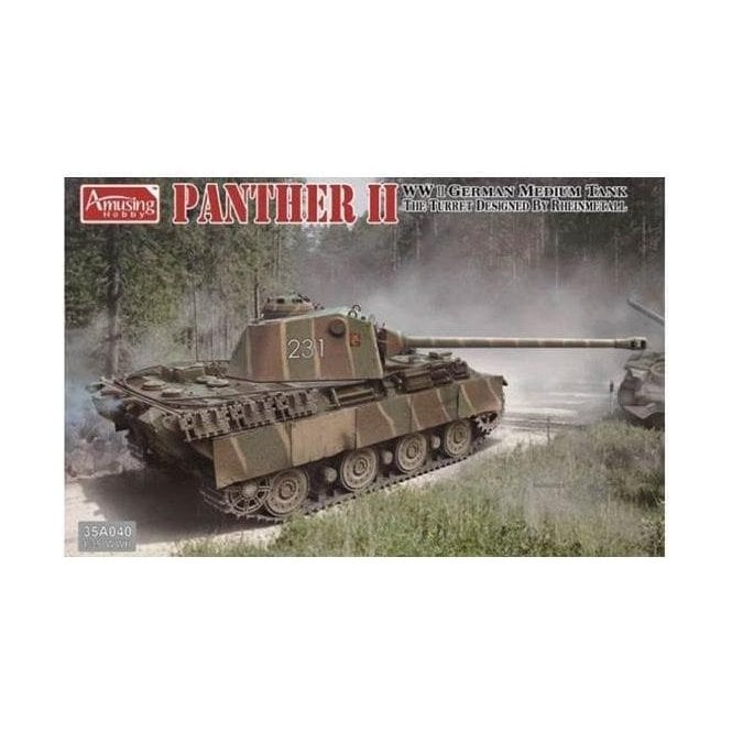 1:35 Panther II Rheinmetall Turrett German Medium Tank Military Model Kit