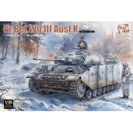 1:35 Pz.Bef.Wg.III Ausf.K w/Schürzen Tank Military Model Kit