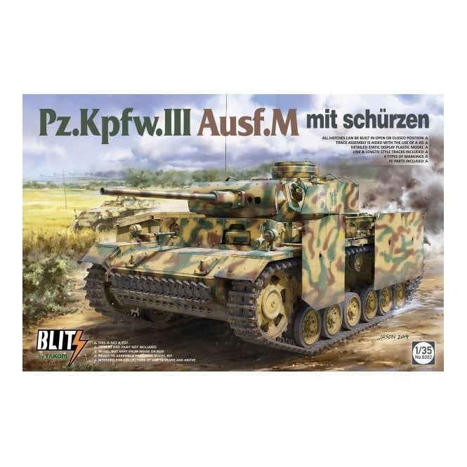 1:35 Pz.Kpfw.III Ausf.M mit Schürzen Model Military Kit