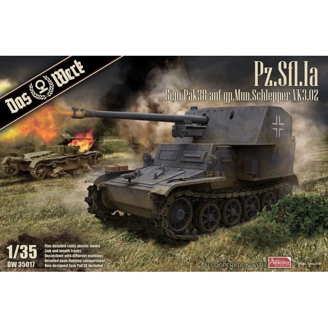 1:35 Pz.Sfl.Ia 5cm Pak38 (VK3.02) Military Model Kit
