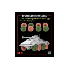 1:35 Road Wheels Type A & B f. Sd.Kfz. 234/4 (3D printed) Military Model Kit