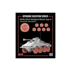 1:35 Road Wheels Type A for Sd.Kfz. 234/4 (3D printed) Military Model Kit