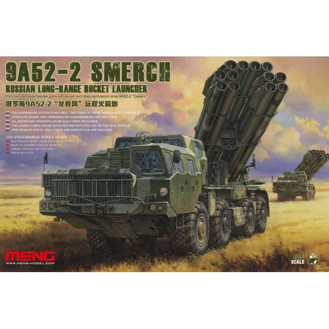 1:35 Russian Long Range Rocket Launcher 9A52-2 Smerch Military Model Kit
