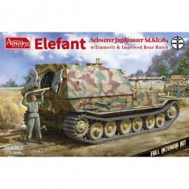1:35 Schw. Jagdpanzer Elefant w/Zimmerit & FULL INTERIOR Military Model Kit