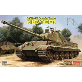 1:35 SD.KFZ.182 King Tiger Porsche Turret & 2T Makeshift Crane & Workable Tracks Military Model Kit