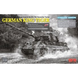 1:35 Sd.Kfz.182 Tiger Ausf.B King Tiger (Henschel Turret) - Standard Ver. Military Model Kit