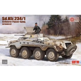 1:35 Sd.Kfz.234/1 Schwerer Panzer-Spwg. With Full Interior Military Model Kit