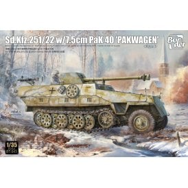1:35 Sd.Kfz.251/22 Ausf.D w/7.5cm Pak 40 Pakwagen Tank Model Kit