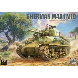 1:35 Sherman M4A1 mid Tank Military Model Kit