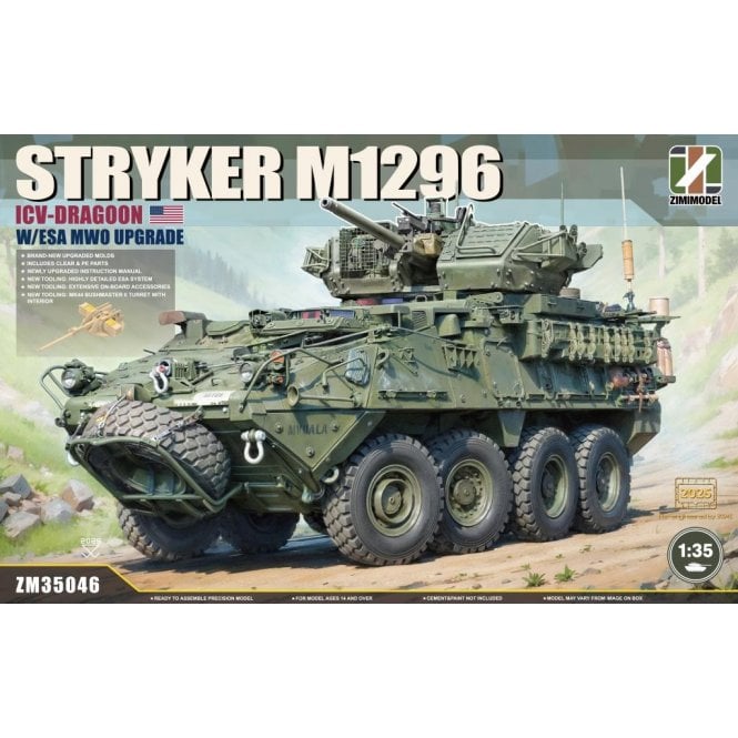 1:35 Stryker M1296 ICV-Dragoon with ESA MWO Upgrade Military Model Kit