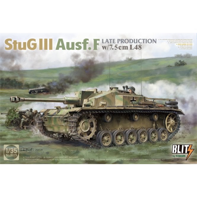 1:35 StuG III Ausf. F Late Production w/7,5cm L48 Model Military Kit
