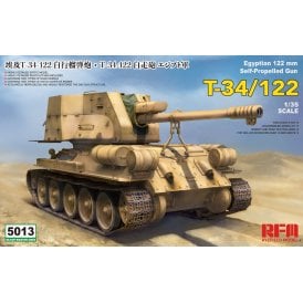 1:35 T-34/122 Egyptian Tank Military Model Kit
