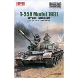 1:35 T-55A Model 1981 Full Interior & workable tracks Tank Military Model Kit
