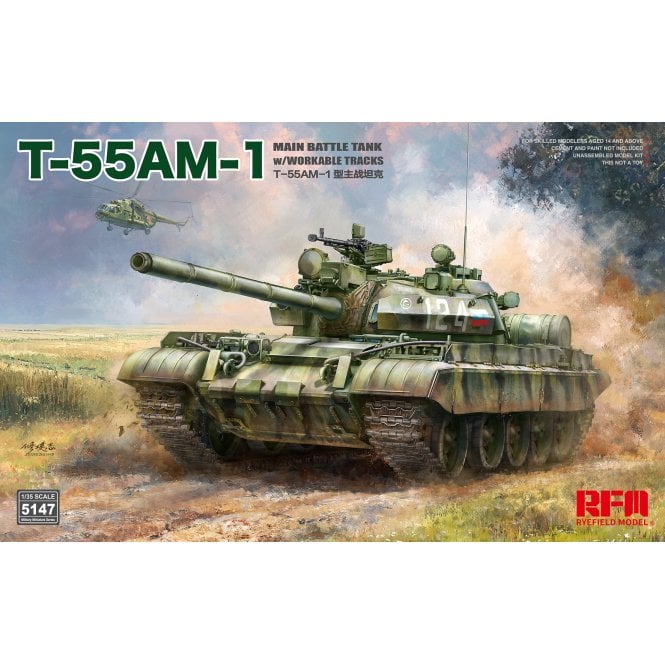 1:35 T-55AM-1 Main battle tank Military Model Kit