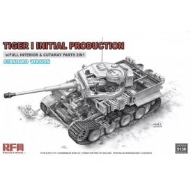1:35 Tiger I Initial Prod. Early 1943 With Full Interior & Cutaway Parts (Standard Ver.) Military Model Kit