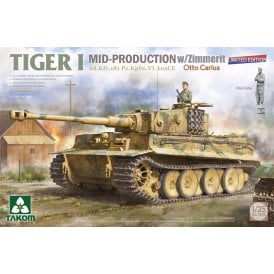 1:35 TIGER I Mid Prod. w/ZIMMERIT Sd.Kfz.181 Pz.Kpfw.VI Otto Carius Model Military Kit