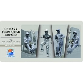 1:35 U.S Navy Bofors Gun Crew Figure Set 1 Model Kit