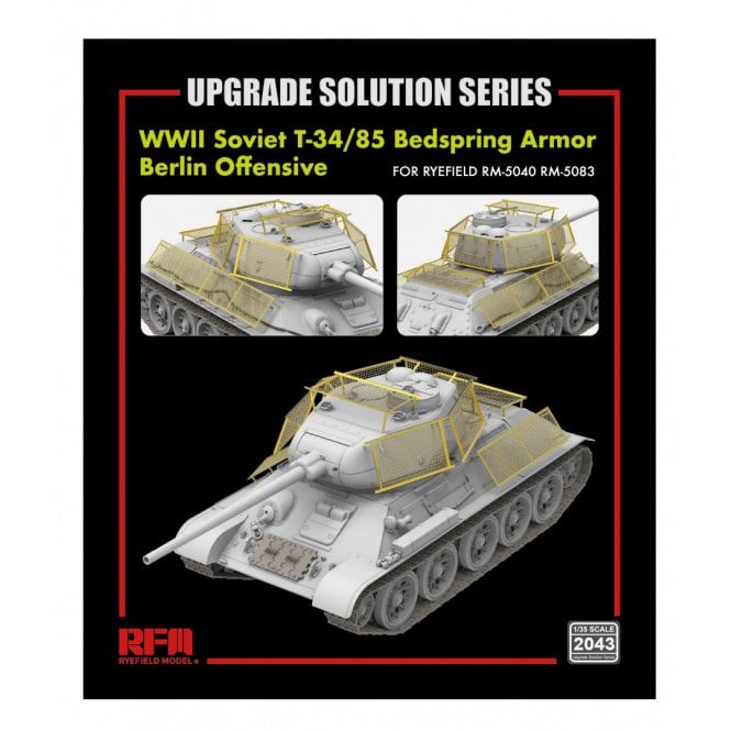 1:35 Upgrade Etch Parts Set For RM5083 WWII Soviet T-34/85 Bedspring Armor (Berlin Offensive) Military Model Kit