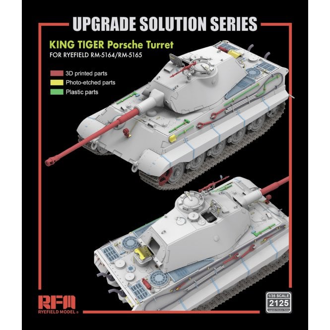 1:35 Upgrade Set 5164/5165 King Tiger Porsche Turret Upgrade Kit
