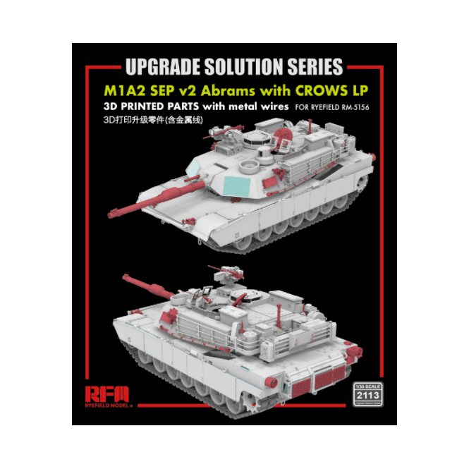 1:35 Upgrade Set For RM5156 M1A2 - 3D printed parts & Metal wires Military Model Kit