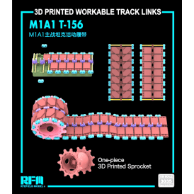 1:35 Upgrade Set for T-156 for M1A1, Printed workable tracks with One-piece Sprocket Military Model Kit