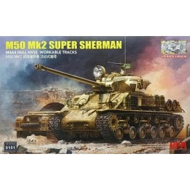 1:35 Upgrade Ver. M50 MK2 Super Sherman M4A4 Hull HVSS With Workable Tracks Military Model Kit