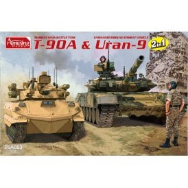 1:35 Uran-9 & T-90A (2kits) Model Military Kit