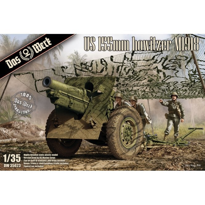 1:35 US 155mm Howitzer M1918 Gun Military Model Kit