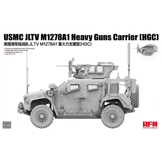 1:35 USMC JLTV M128A1 Heavy guns carrier (HGC) Military Model Kit
