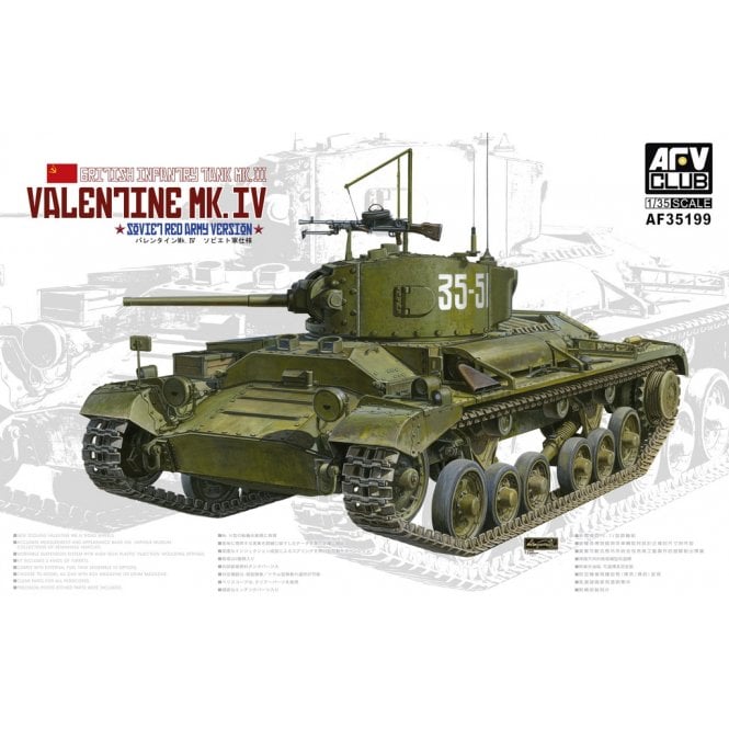 1:35 Valentine Mk IV Soviet Red Army Version Tank Military Model Kit
