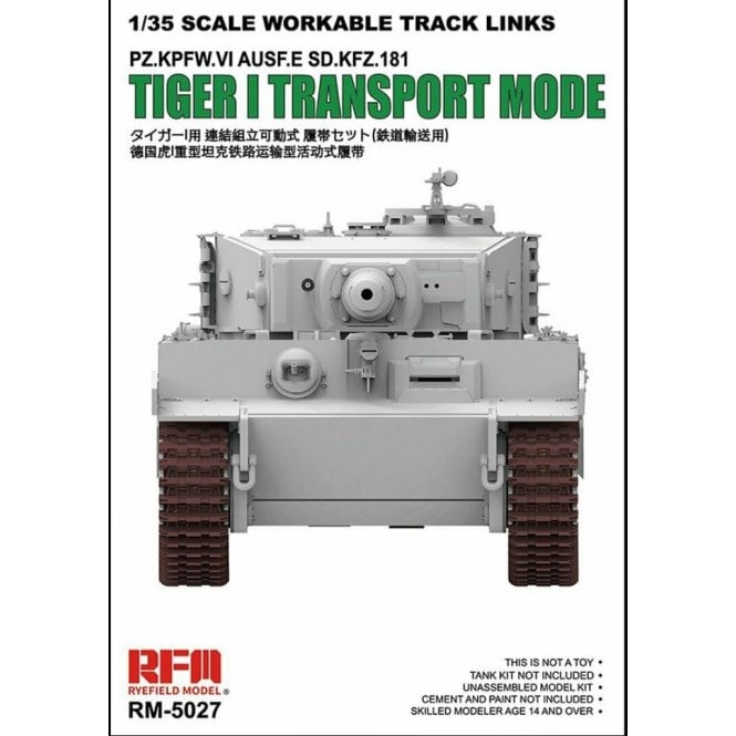 1:35 Workable Track Links for Tiger I Transport Military Model Kit