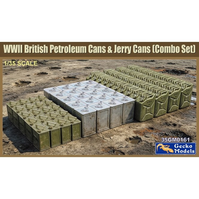 1:35 WWII British Petroleum Cans & Jerry Cans (Combo Set) Military Model Kit