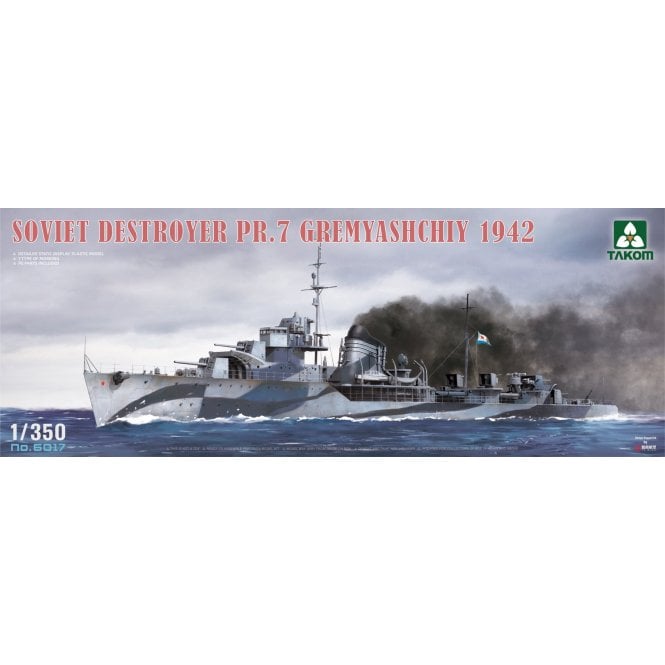 1:350 Soviet destroyer PR.7 Gremyashchiy 1942 Ship Model Kit