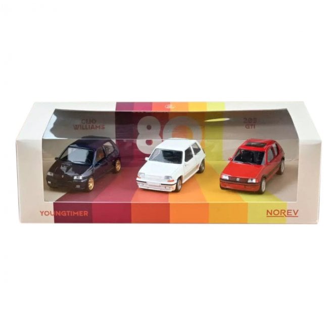 1:43 1980's Hot Hatch Triple Pack Model Car Set