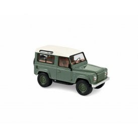 1:43 1995 Land Rover Defender Olive Green and White Model Car