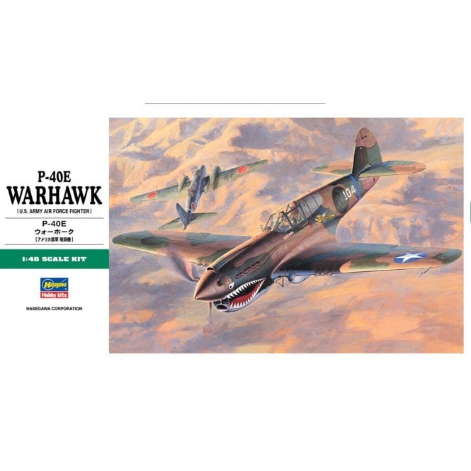 Hasegawa HAJT86 1:48 Curtiss P-40E Warhawk Aircraft Model Kit
