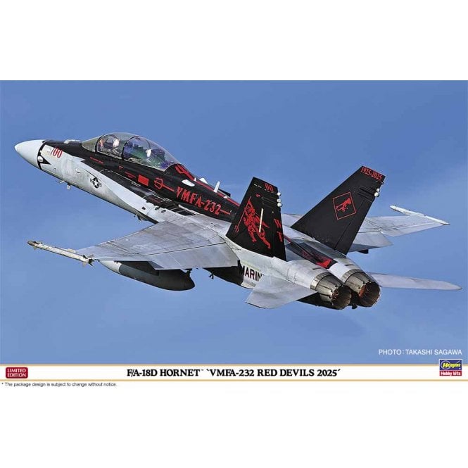 1:48 F/A-18D Hornet VMFA-232 Red Devils 2025 Aircraft Model Kit - Limited Edition