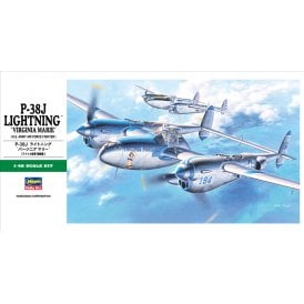 1:48 P-38J Lightning Virginia Marie U.S.A.F Aircraft Model Kit