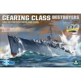 1:700 Gearing Class Destroyer - Southerland USS DD-743 Model Ship Kit 