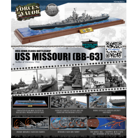 1:700 Iowa Class Battleship, USS Missouri (BB-63) Battle of Okinawa, 1944 (Waterline Series) Model Ship