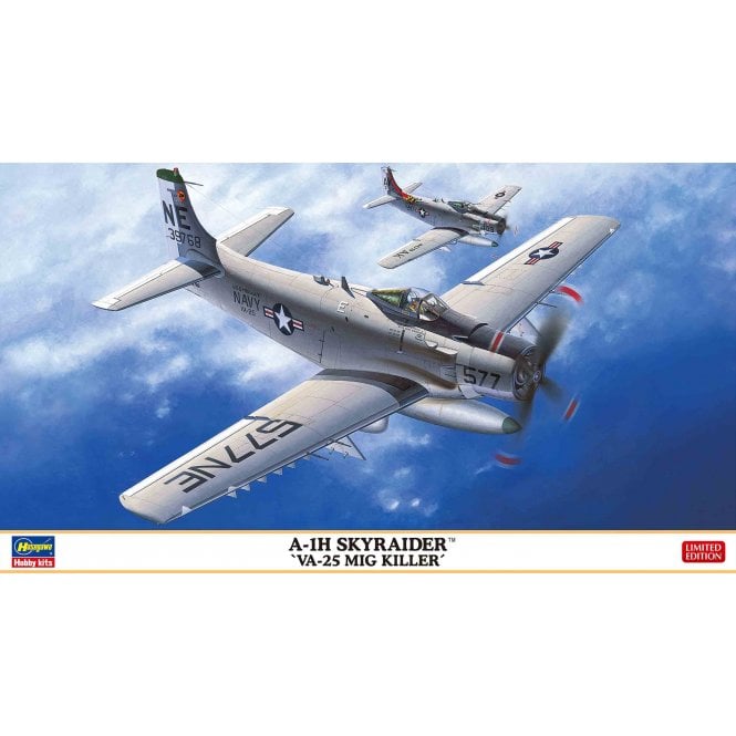 1:72 A-1H Skyraider VA-25 Mig Killer Aircraft Model Kit - Limited Edition