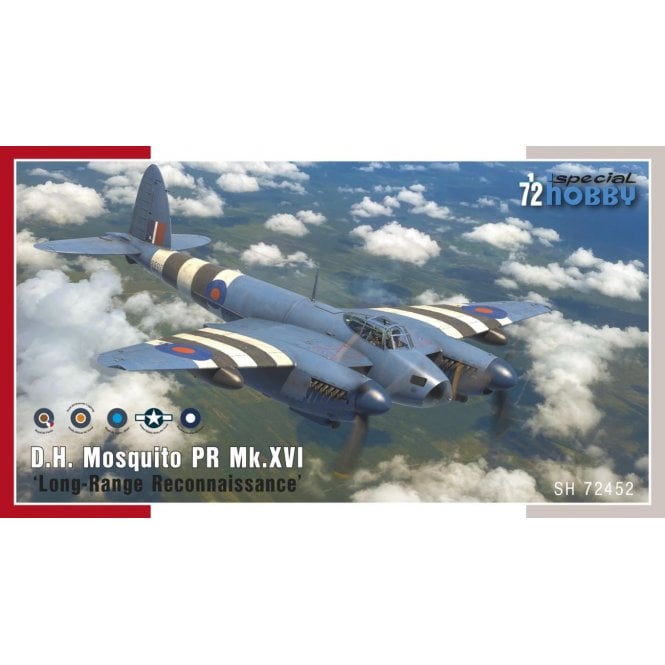 1:72 DH. Mosquito PR Mk.XVI 'Long-Range Reconnaissance' Aircraft Model Kit