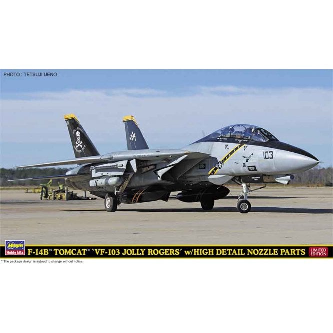 1:72 F-14B Tomcat VF-103 Jolly Rogers With High Detail Nozzles Aircraft Model Kit - Limited Edition