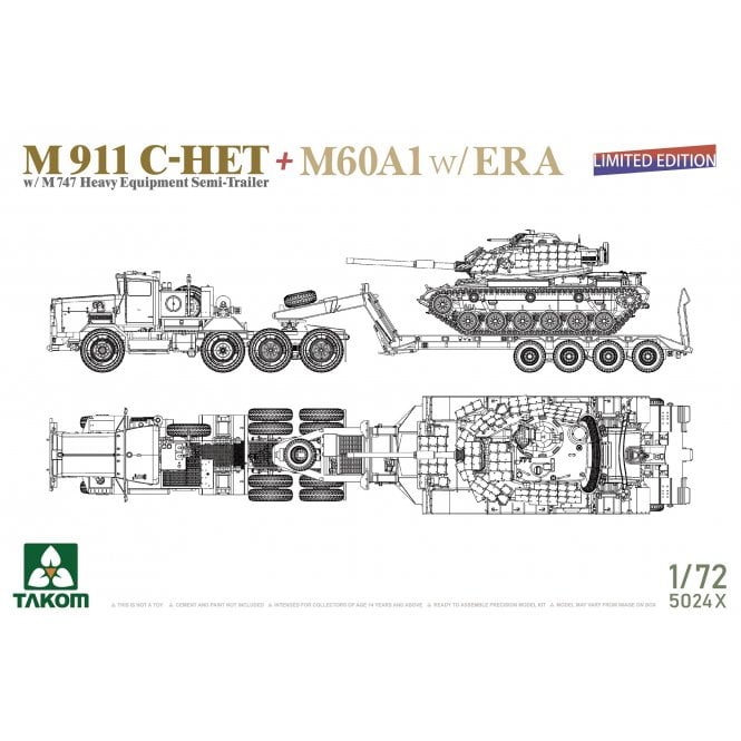 1:72 M911 C-HET + M60A1 w/ ERA Model Military Kit - Limited Edition