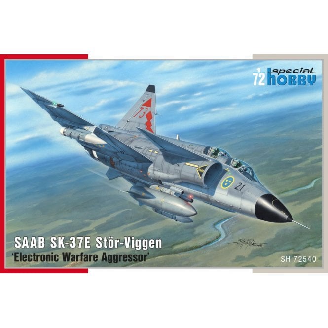 1:72 SAAB SK-37E Stör-Viggen ‘Electronic Warfare Aggressor’ Aircraft Model Kit