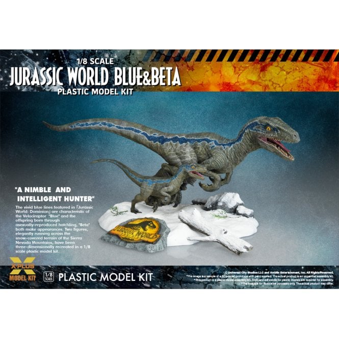 1:8 Jurassic Park Dominion Velociraptors ' BLUE ' & ' BETA ' Figure Model Kit