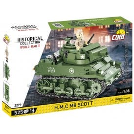 2279 1:35 Historical Collection H.M.C M8 Scott Tank Military Construction Kit 525 Pieces