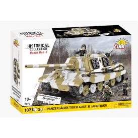 2674 1:28 Historical Collection WWII - Panzerjäger Tiger Ausf. B Jagdtiger Military Construction Kit 1371 Pieces